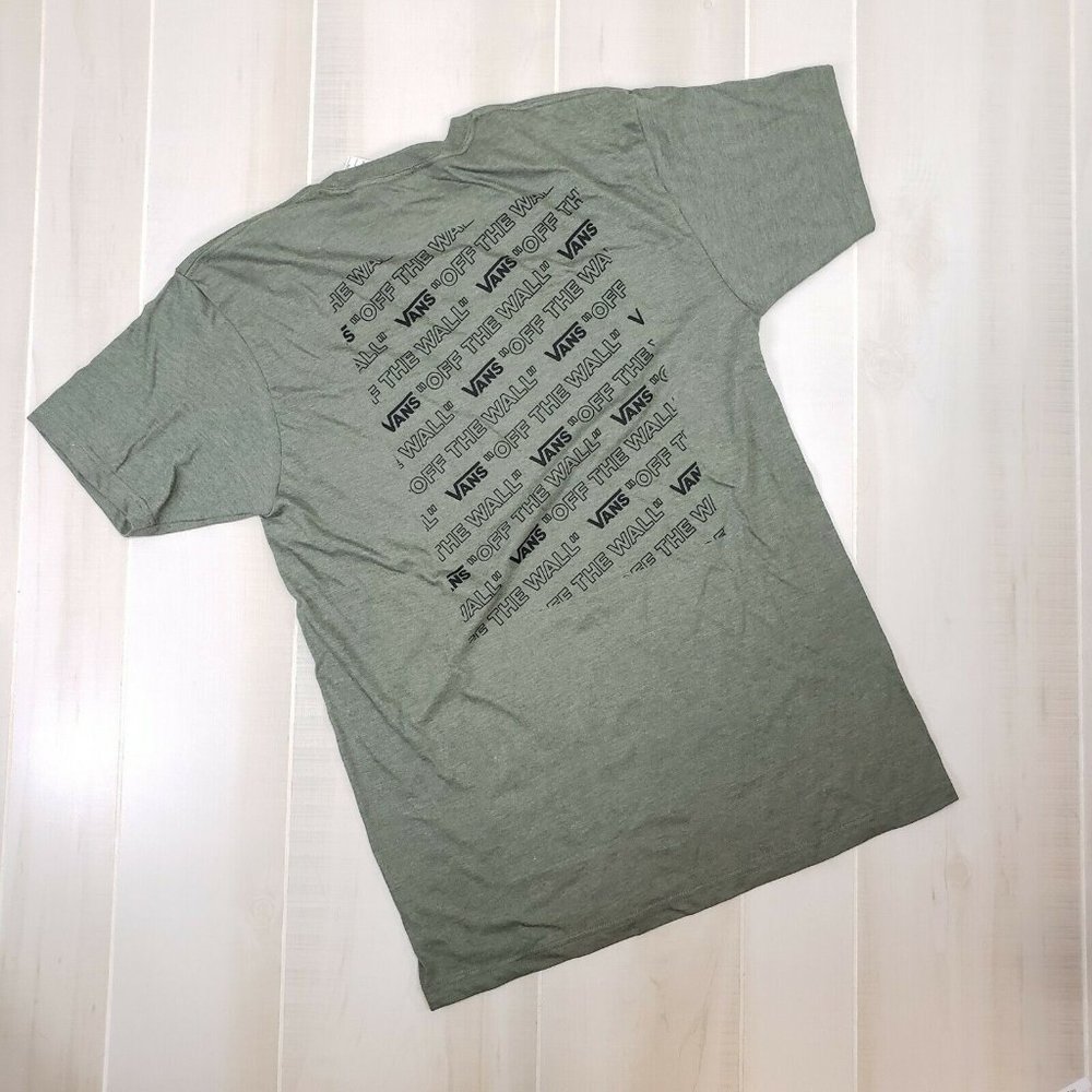 NWT! Vans Outlined Repeat -B HTHR Green Shirts‎